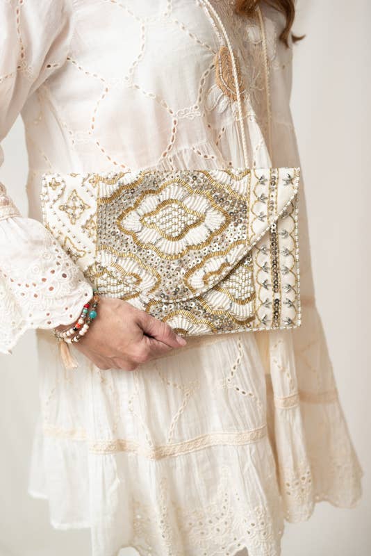 Maya Beaded Clutch