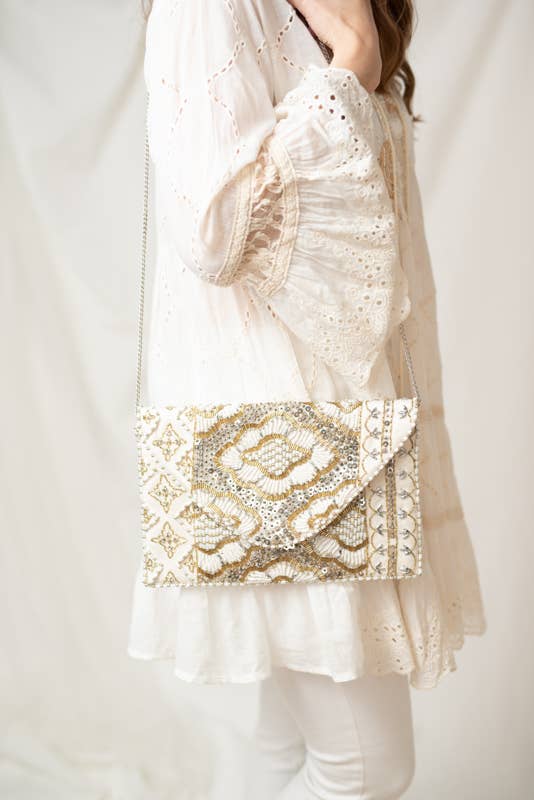 Maya Beaded Clutch