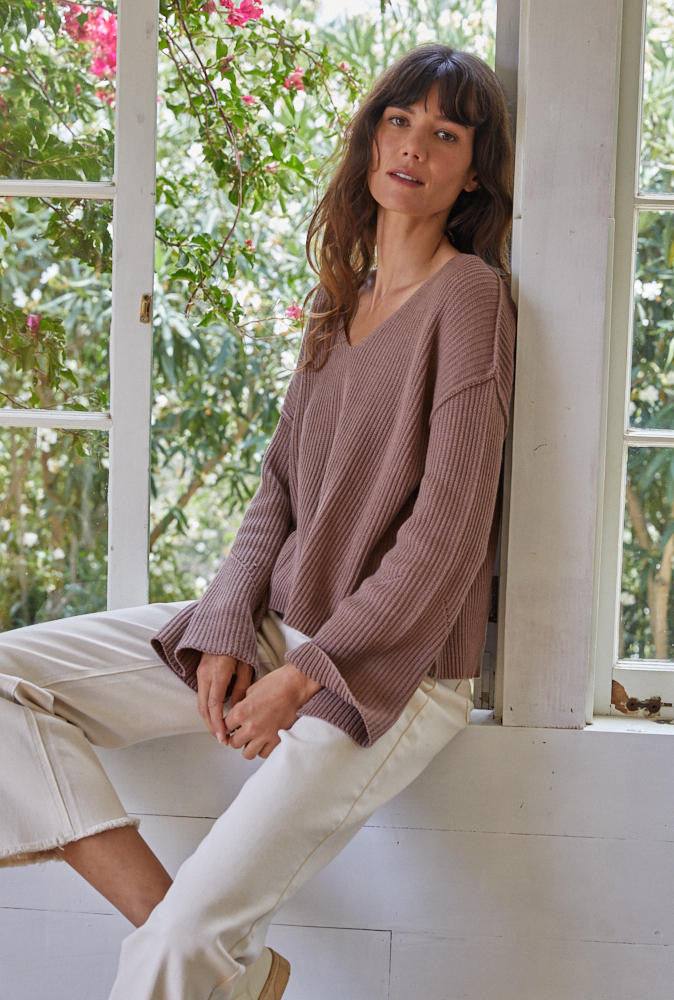 Flared Sleeve Sweater