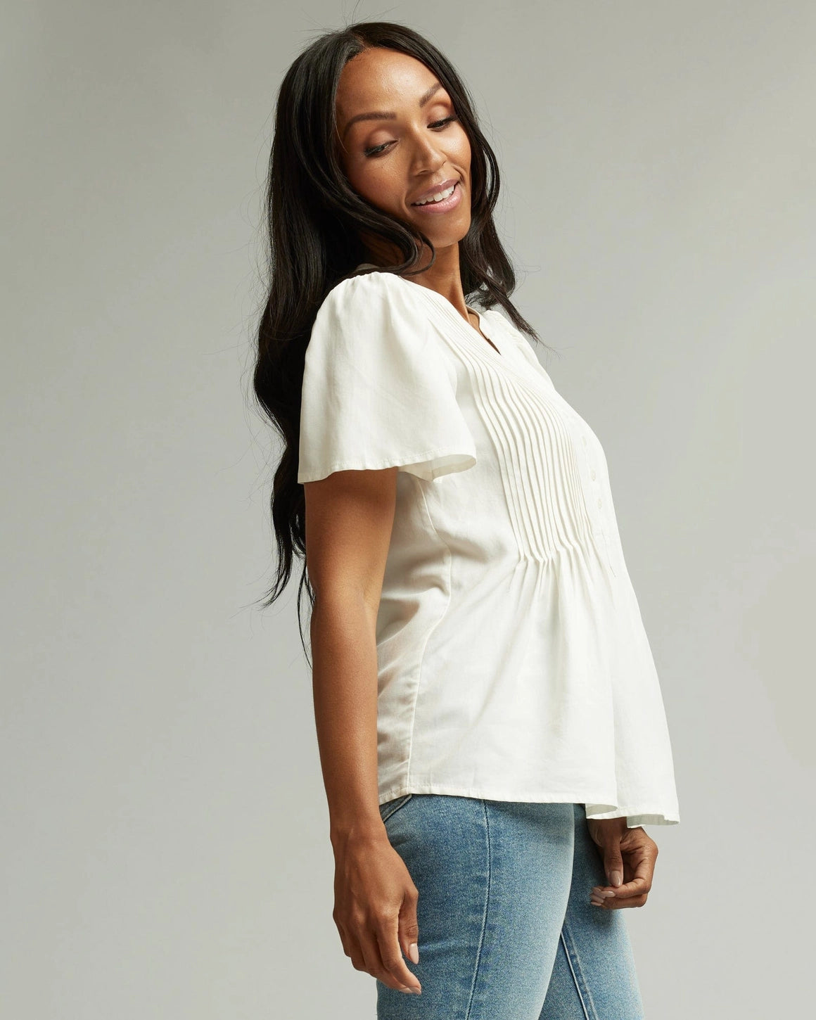 Velora Pin-Tuck Blouse