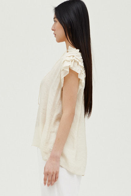 Ruffle Sleeve Blouse