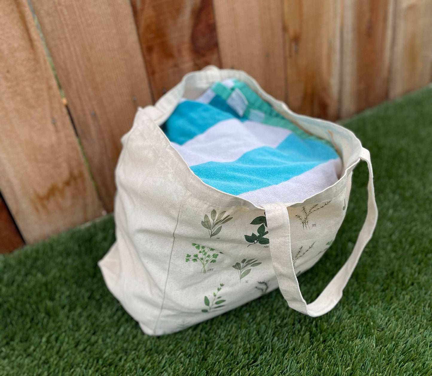 Herb Canvas Tote Bag