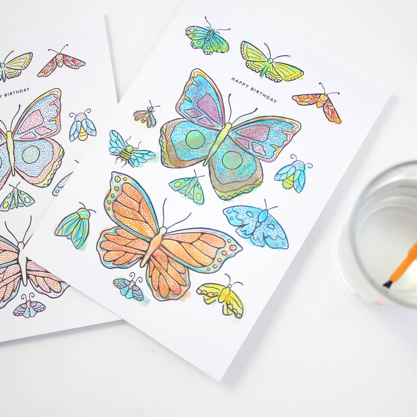 Paint With Water - Butterfly Birthday Card