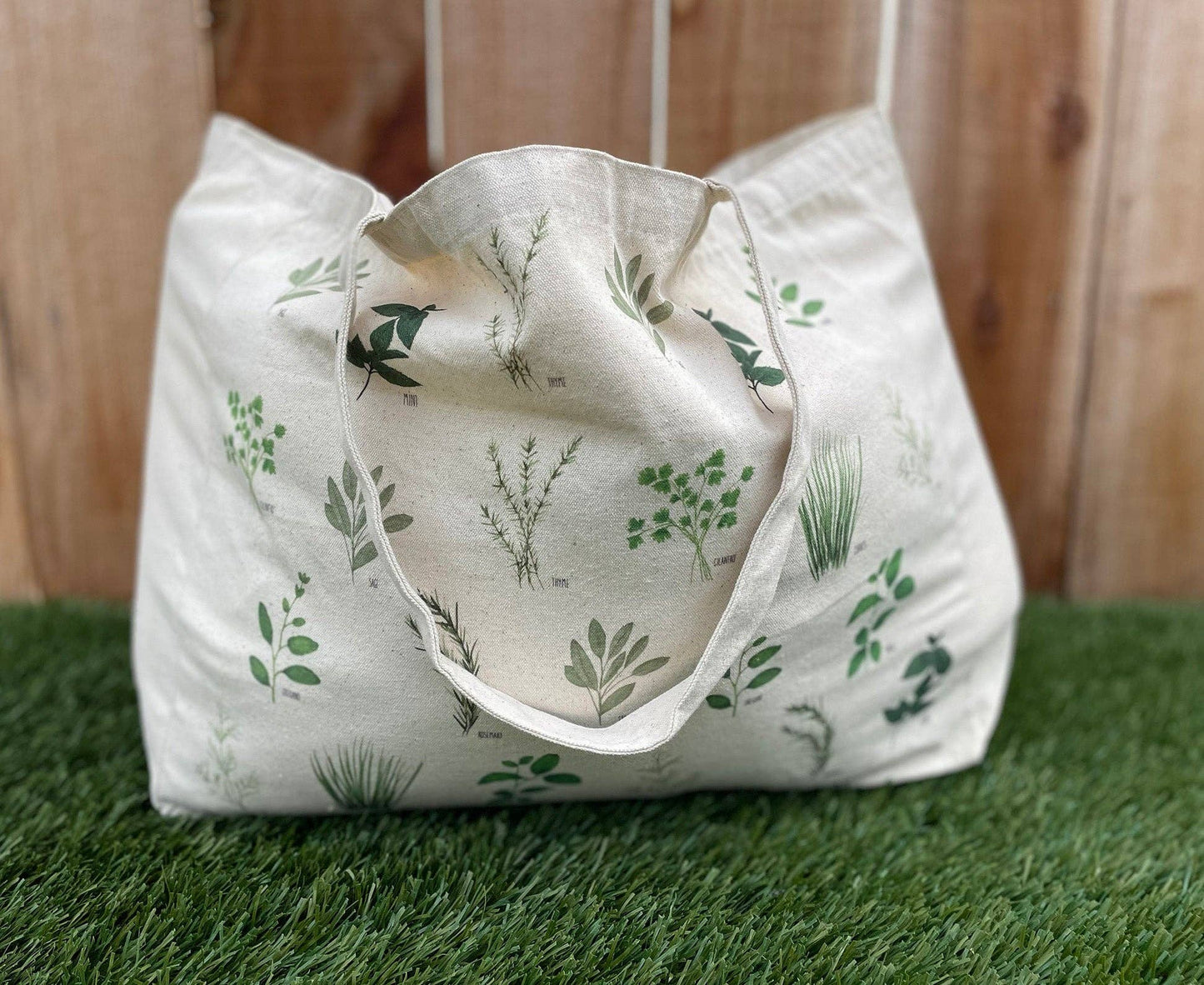 Herb Canvas Tote Bag