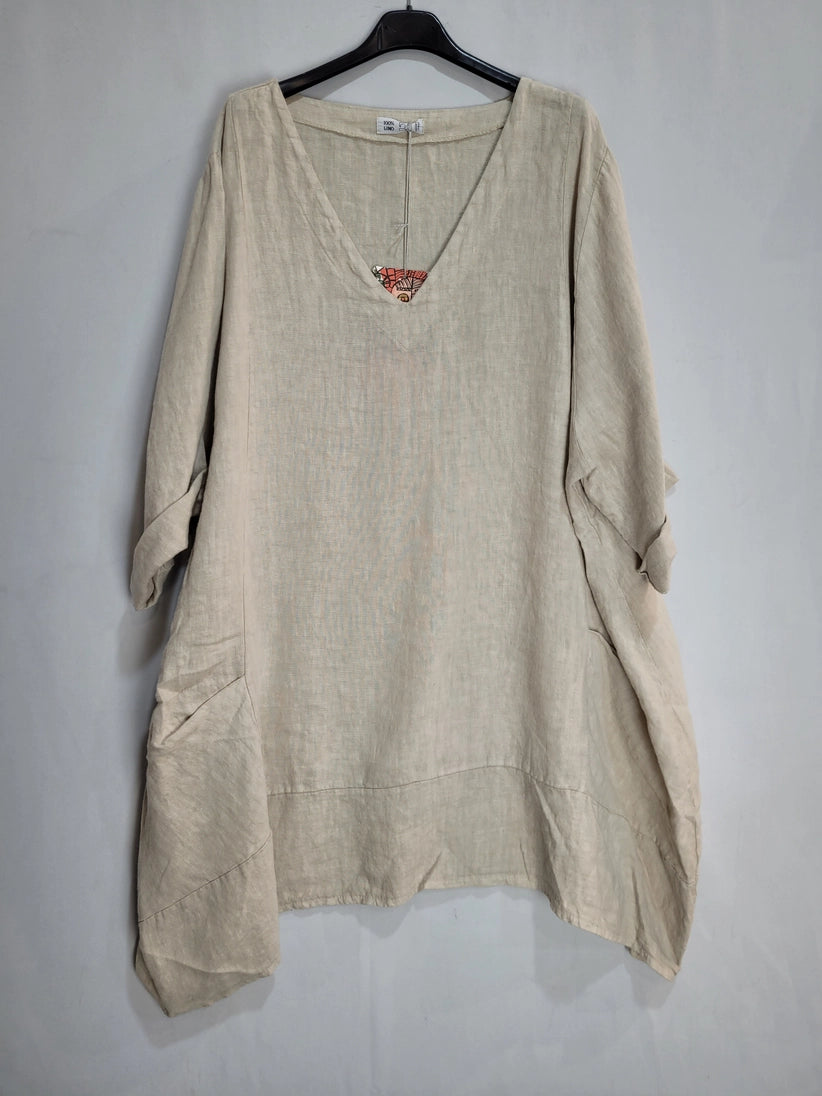 Linen V-neck Tunic
