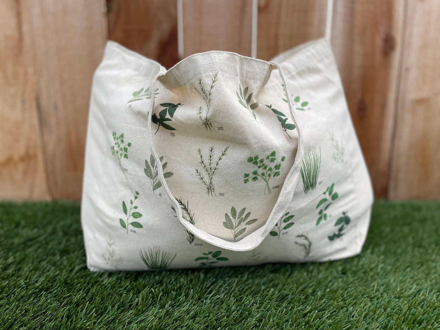Herb Canvas Tote Bag