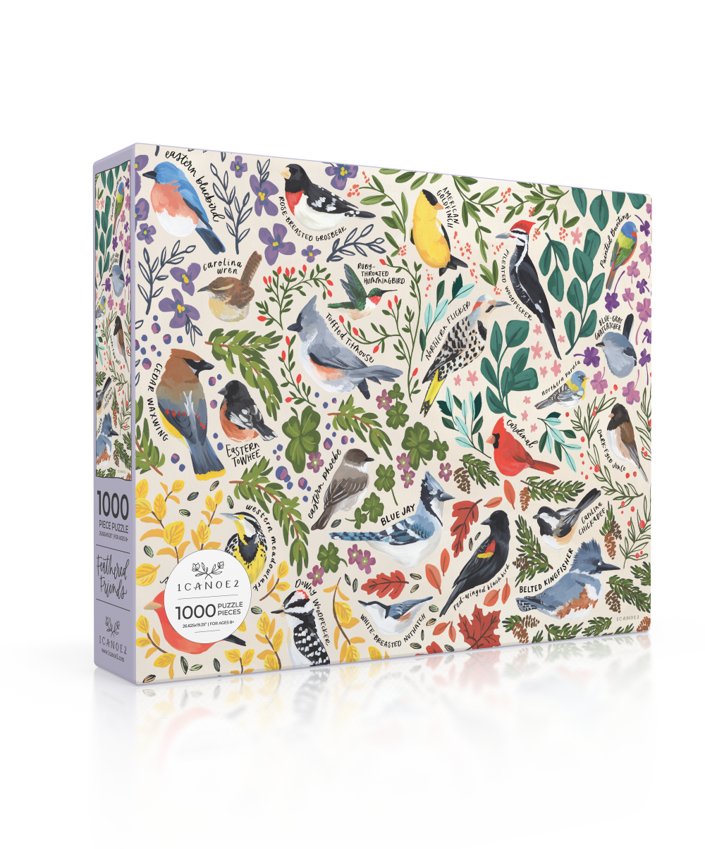 Feathered Friends - 1,000 Piece Bird Jigsaw Puzzle