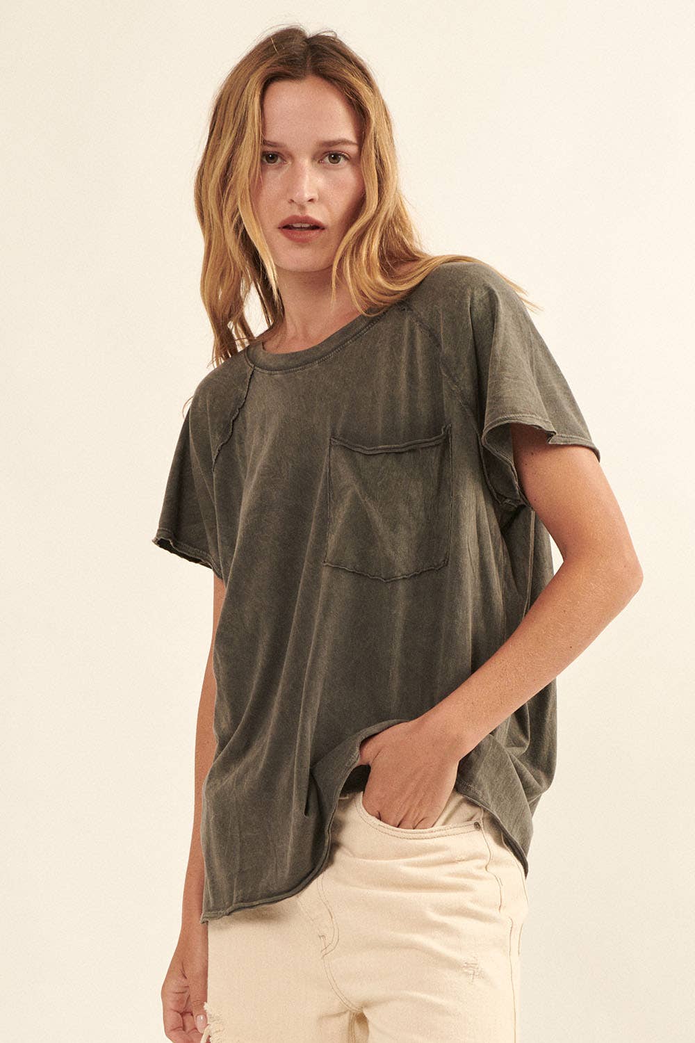 Oversize Mineral Washed Tee Iron