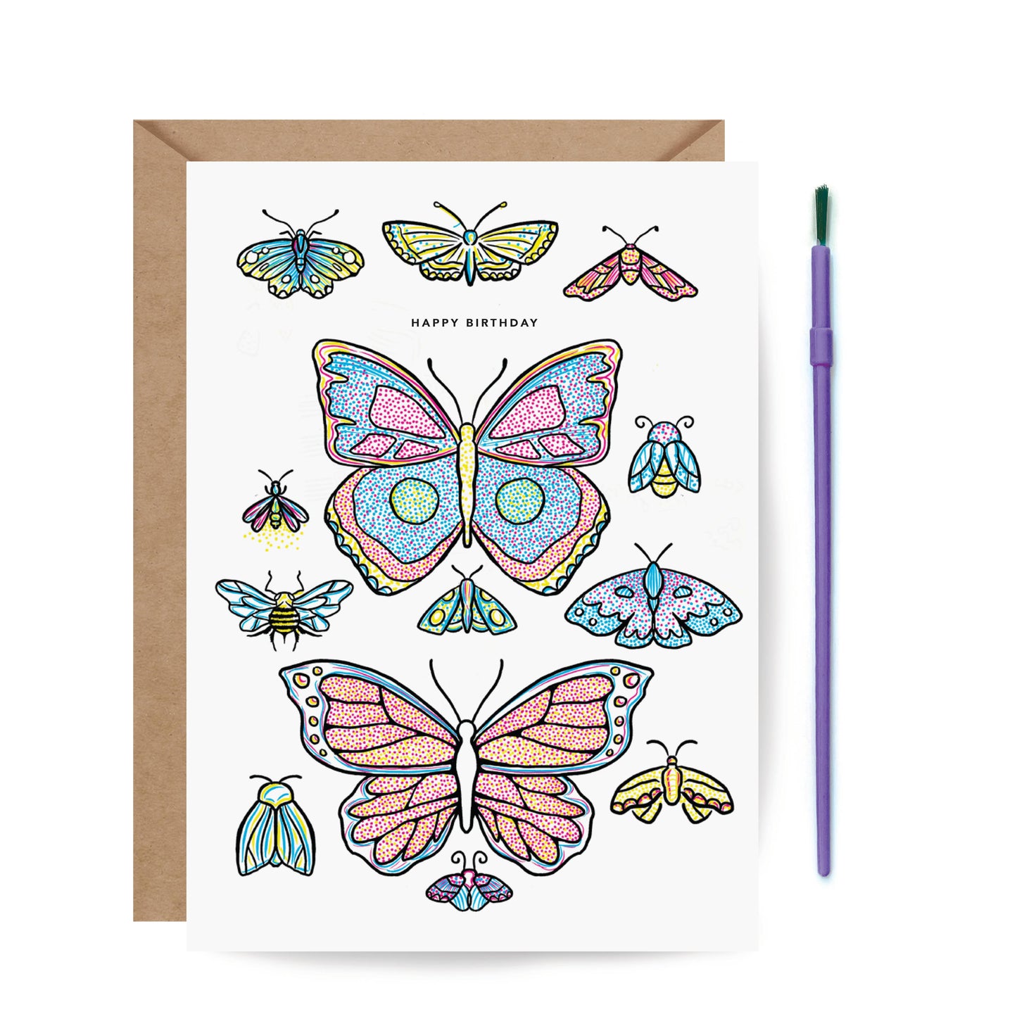 Paint With Water - Butterfly Birthday Card