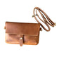 Snap Buckle Leather Crossbody Bag