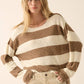 Striped Ribbed-Knit Sweater