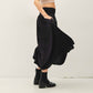 SMOCKED WAIST CIRCLE FULL SKIRT
