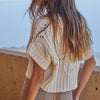 Knit Sweater Round Neck Short Sleeve Top