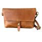 Snap Buckle Leather Crossbody Bag