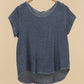 Cotton-linen blend t-shirt