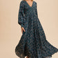 SMOCKED FLORAL MAXI DRESS