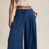 Pleated Waist Wide Leg Pants