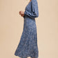 FLORAL BUTTON DRESS