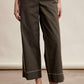 Floral Embroidered Cropped Wide-Leg Pants