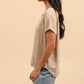 Cotton-linen blend t-shirt