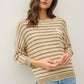 Waffle Knit Stripe Sweater