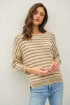 Waffle Knit Stripe Sweater