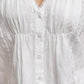 Ladies Boho V-Neck Lace Trim Solid Color Short Sleeves Top