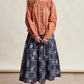 Embroidered Patchwork Tiered Midi Skirt