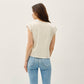 BASIC ACID WASH CAPPED SLEEVE TEE