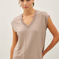 Modal Buttery Dolman Sleeve V-Neck Top