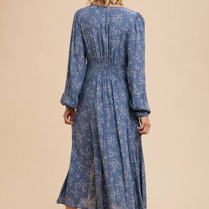 FLORAL BUTTON DRESS