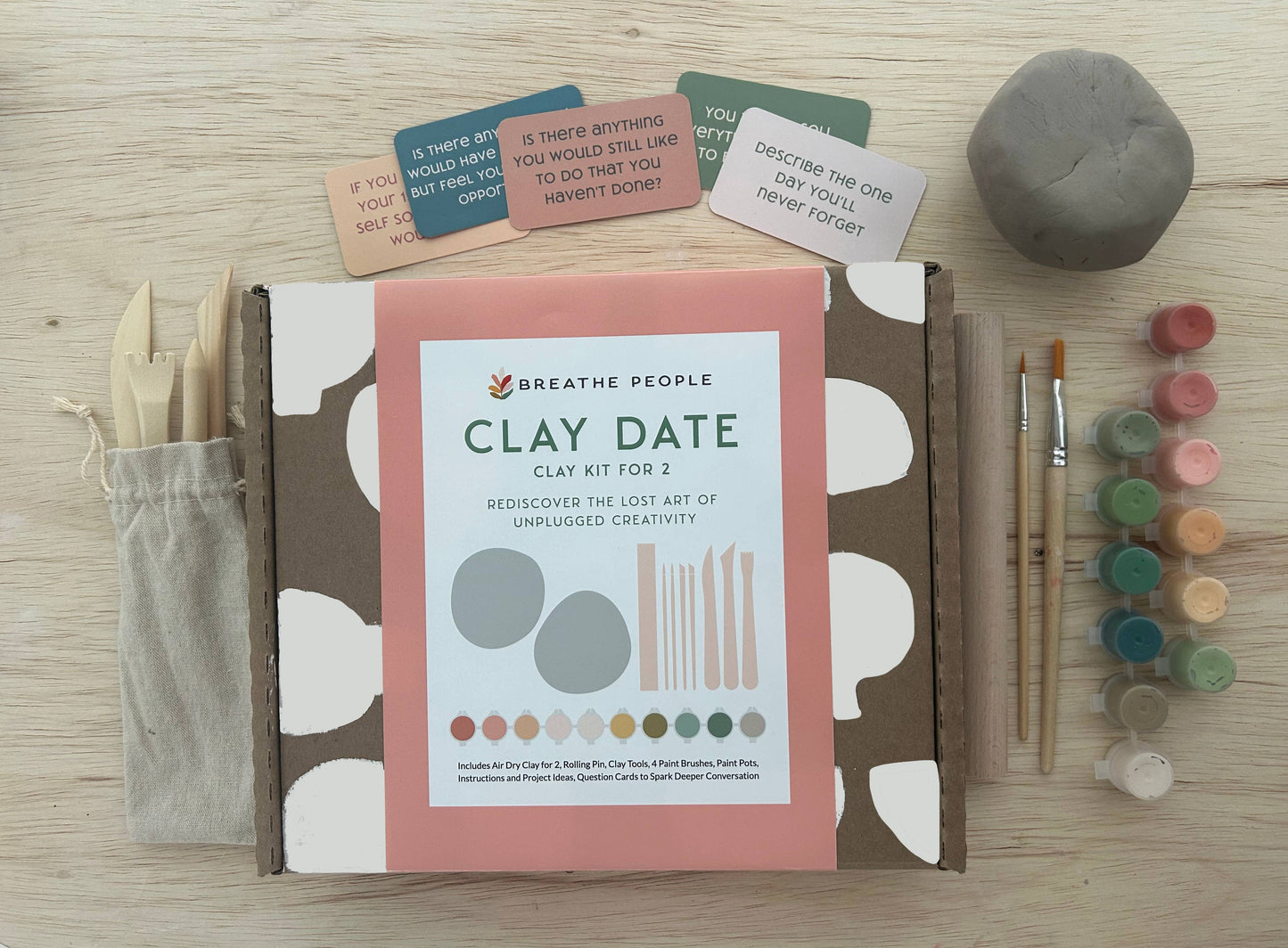 Deluxe Clay Date Activity Kit- Clay Kit for Two