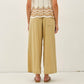 Crinkled Wide Leg Pants
