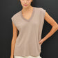 Modal Buttery Dolman Sleeve V-Neck Top