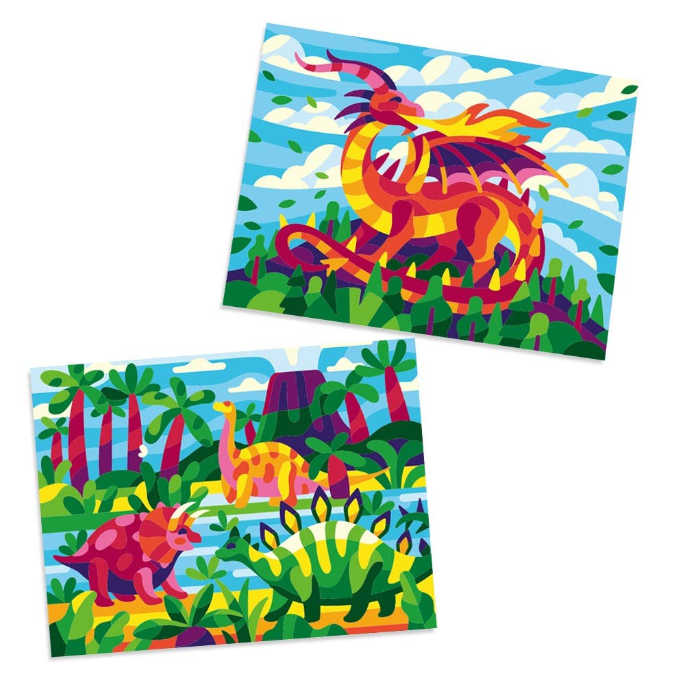 Dinosaurs and Dragon - Paint by Numbers Kit
