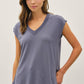 Modal Buttery Dolman Sleeve V-Neck Top