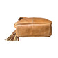 Cowhide Leather Tassel Crossbody Bag