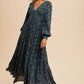 SMOCKED FLORAL MAXI DRESS