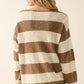 Striped Ribbed-Knit Sweater