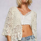 Crochet Floral Lace Cardigan