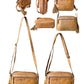 Cowhide Leather Tassel Crossbody Bag