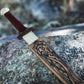 Mini Wooden Viking Sword with Norse Motif Light or Dark