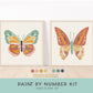 Butterflies Paint by Number Kit + Easel for Kids