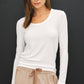 Scoop Neck Long Sleeve Tee
