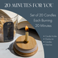 20 Minute Beeswax Candle Set