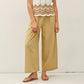 Crinkled Wide Leg Pants