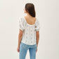 White and Blue Floral Blouse