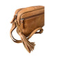 Cowhide Leather Tassel Crossbody Bag