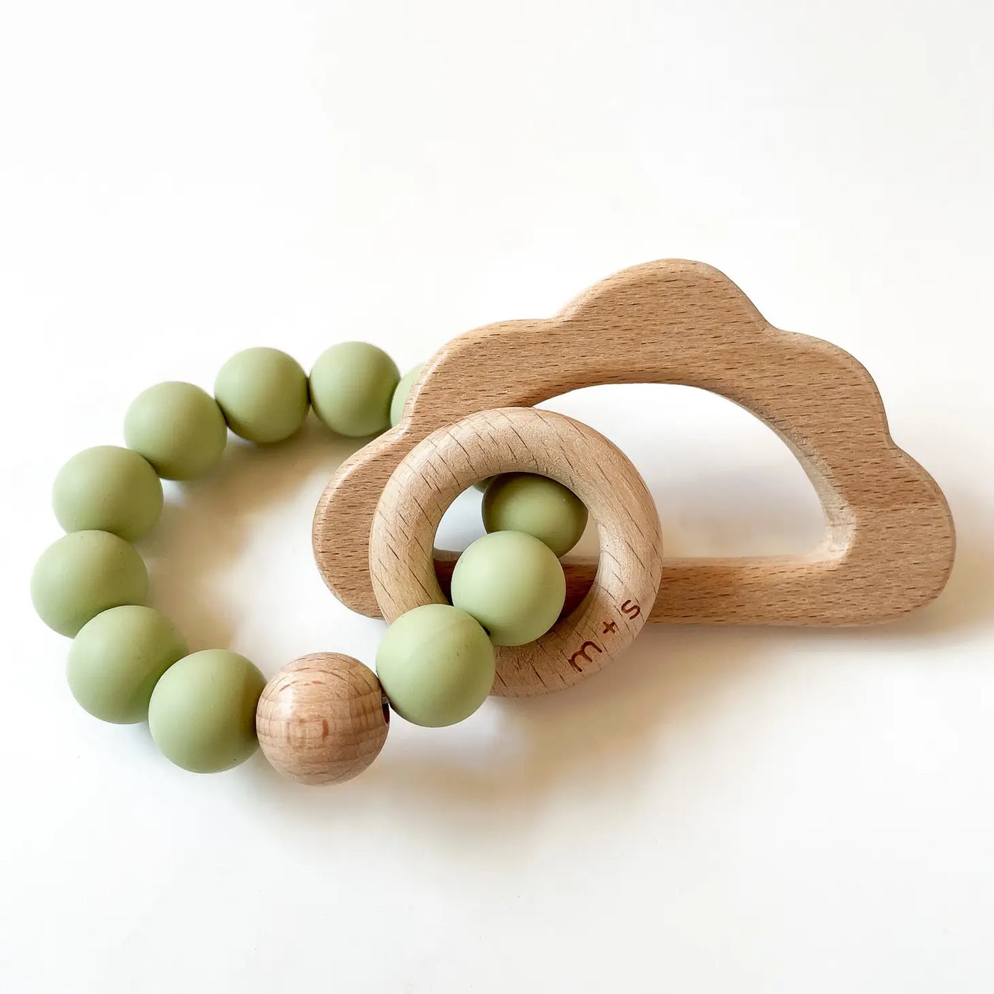 Silicone and Beech Wood Teethers