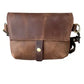 Snap Buckle Leather Crossbody Bag